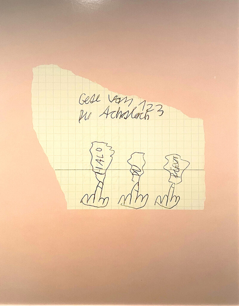 Eine Arbeit aus Peter Friedls Ausstellung