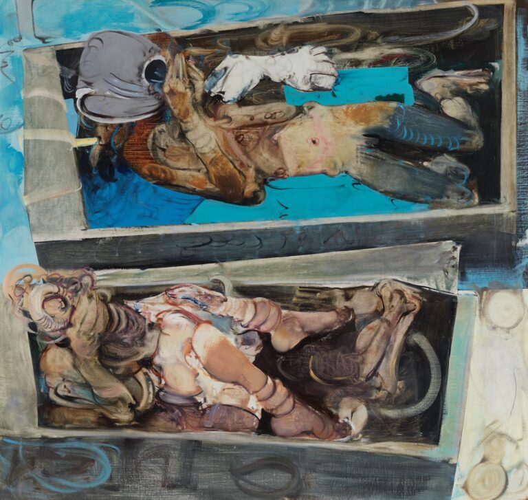 Dieses Bild zeigt das Gemälde "Auferstehung" von Adrian Ghenie.